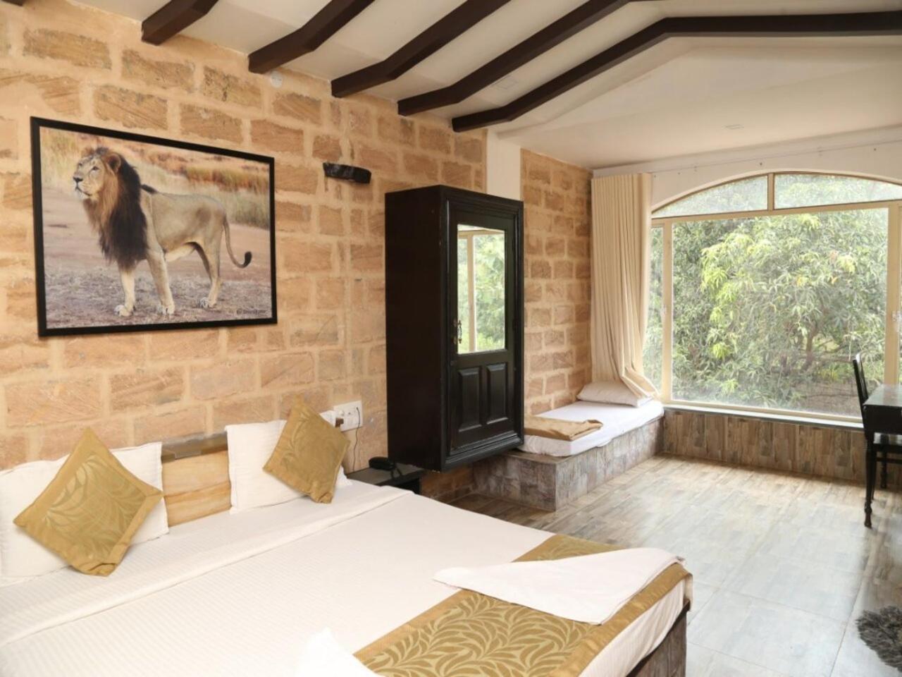 Gir Lions Paw Resort With Swimming Pool Sasan Gir Exteriör bild